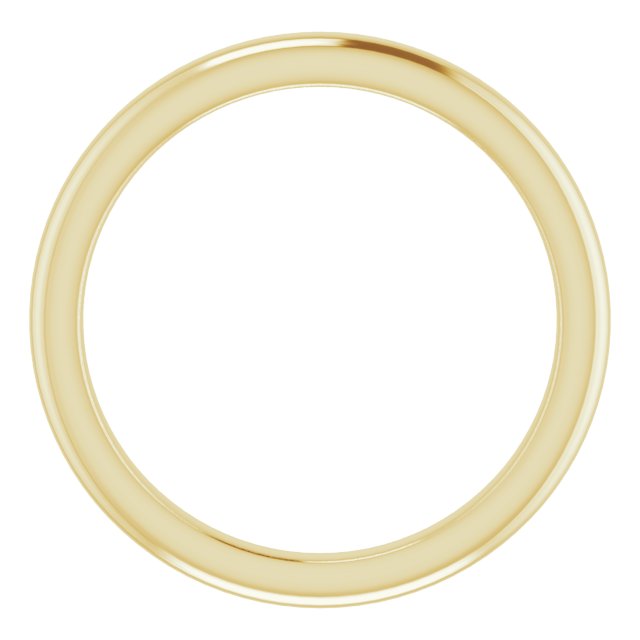 14k Yellow Band For 6x4 Mm Oval Ring