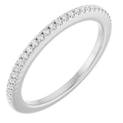 14k White 1/8 Ctw Natural Diamond French Set Anniversary Band