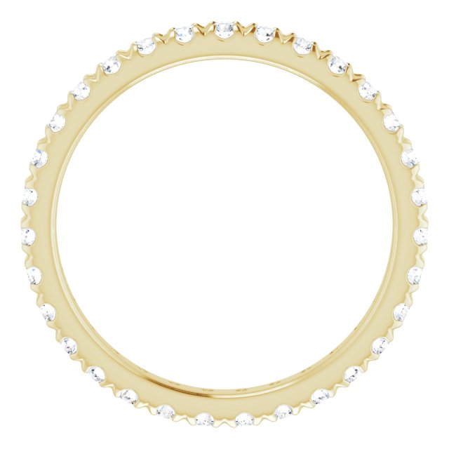 14K Yellow 1/2 CTW  Natural Diamond French-Set Eternity Band