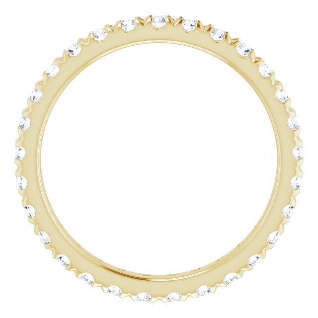 14k Yellow 3/4 Ctw Natural Diamond French-set Eternity Band