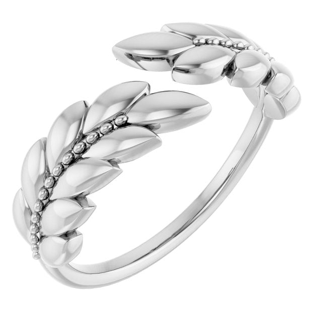Sterling Silver Leaf Negative Space Ring