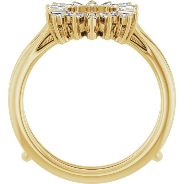 14K Yellow 1/3 CTW Lab-Grown Diamond Art Deco Ring Guard