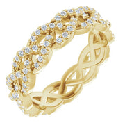 14k Yellow 1/2 Ctw Natural Diamond Eternity Band Size 5