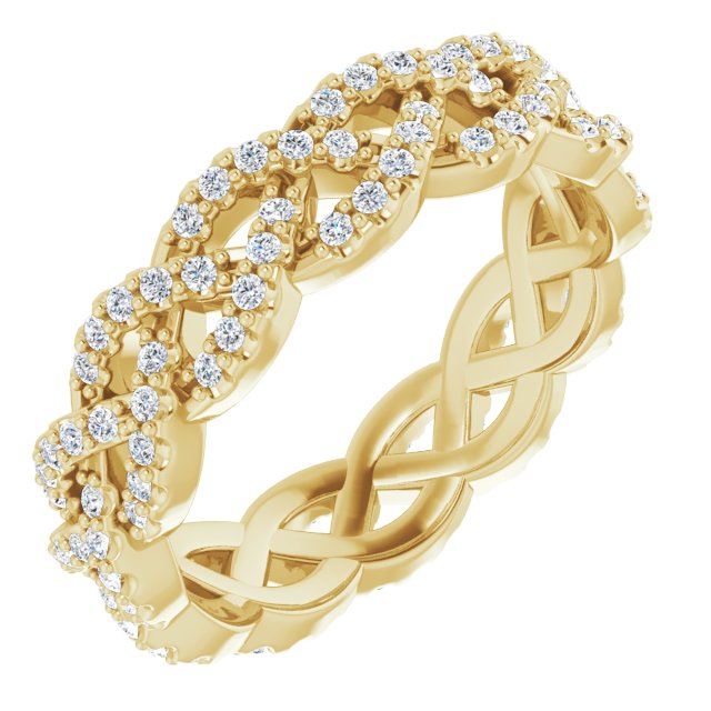 14k Yellow 1/2 Ctw Natural Diamond Eternity Band Size 5