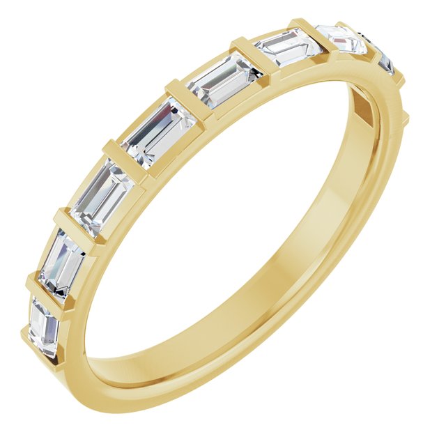 14k Yellow 1/2 Ctw Natural Diamond Anniversary Band