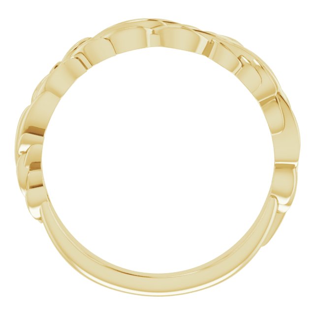 14k Yellow Stackable Leaf Ring