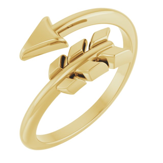 14k Yellow Arrow Ring