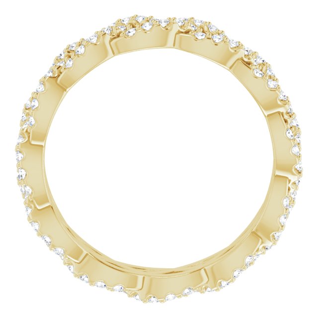 14k Yellow 1/2 Ctw Natural Diamond Eternity Band Size 5