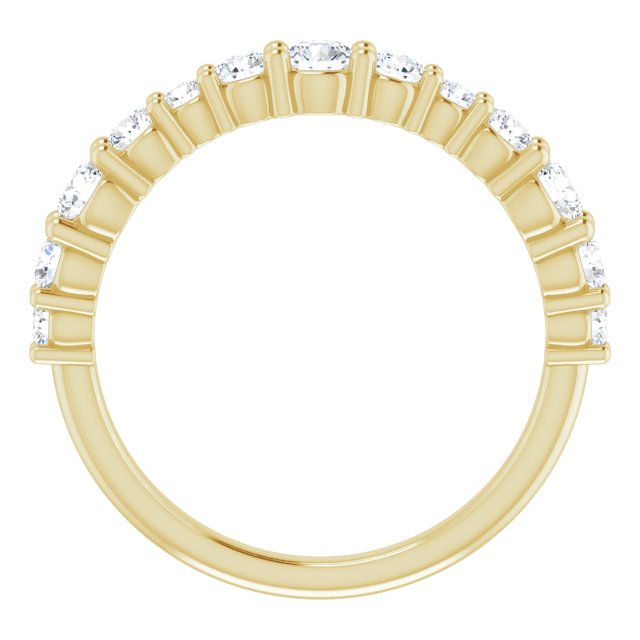 14k Yellow 3/4 Ctw Natural Diamond Anniversary Band