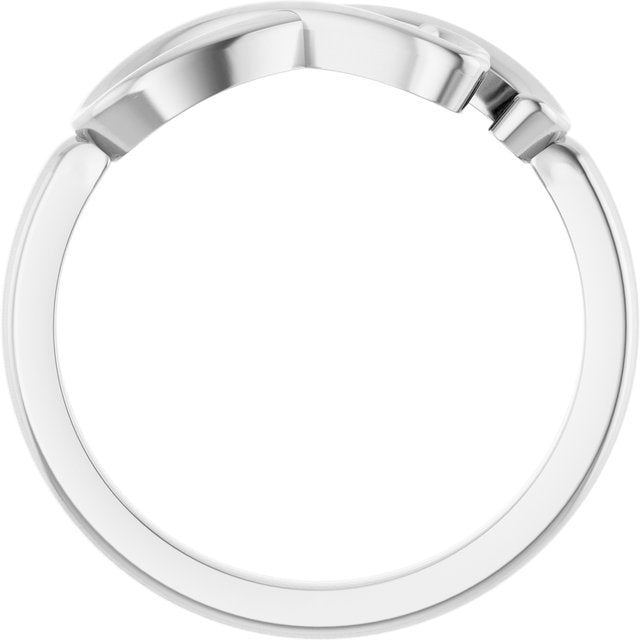 Sterling Silver Infinity-inspired Heart Ring