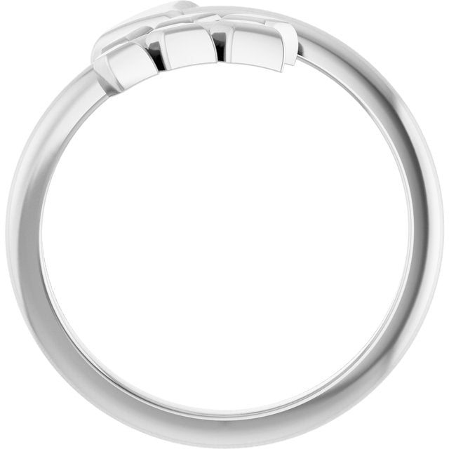 14k White Arrow Ring