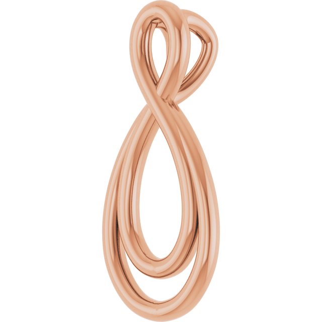14k Rose 15.3x7.3 Mm Infinity-inspired Pendant