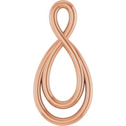 14k Rose 15.3x7.3 Mm Infinity-inspired Pendant