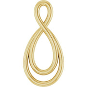 14k Yellow 15.3x7.3 Mm Infinity-inspired Pendant
