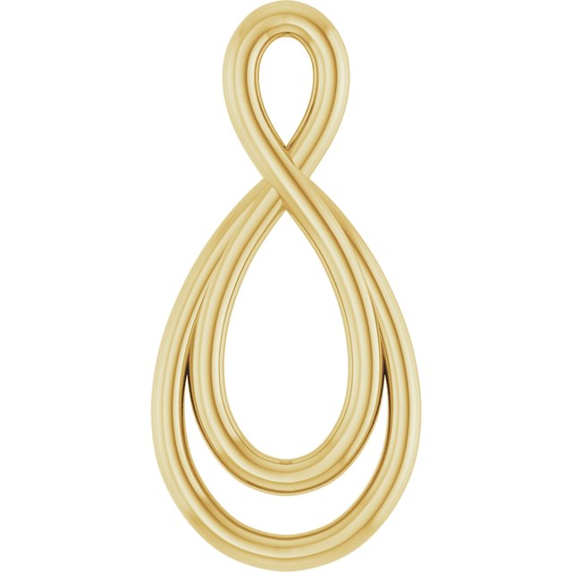 14k Yellow 15.3x7.3 Mm Infinity-inspired Pendant
