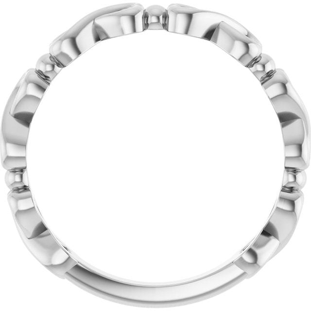 Sterling Silver Infinity-inspired Heart Ring