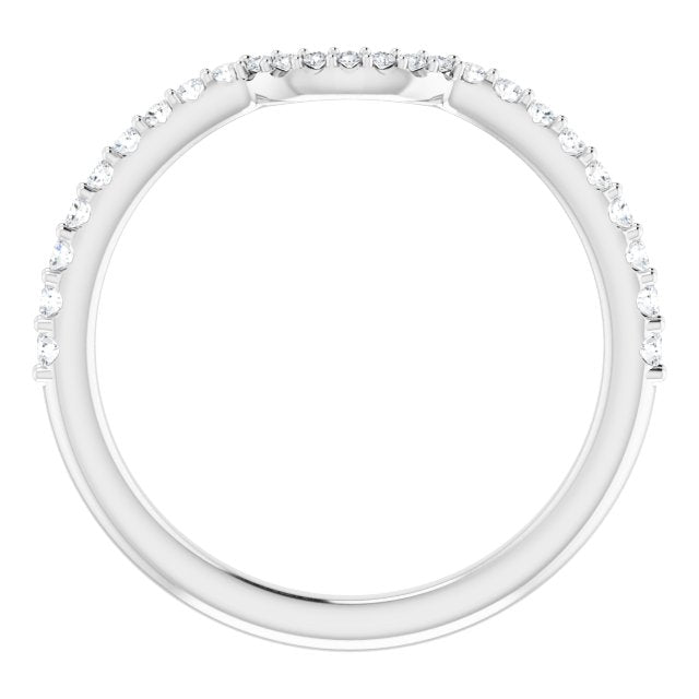 14k White 1/5 Ctw Natural Diamond Matching Band