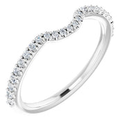 14k White 1/5 Ctw Natural Diamond Matching Band