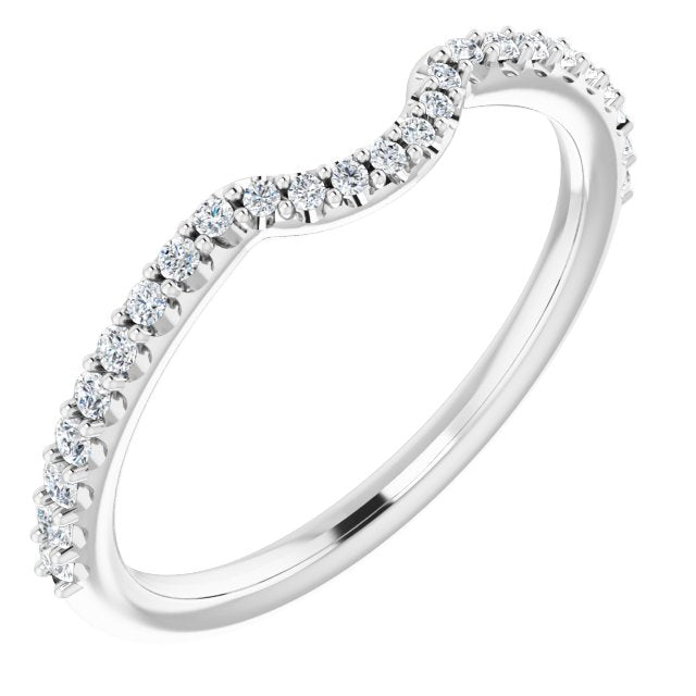 14k White 1/5 Ctw Natural Diamond Matching Band