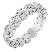 14k White 1 3/4 Ctw Natural Diamond Eternity Band Size 7