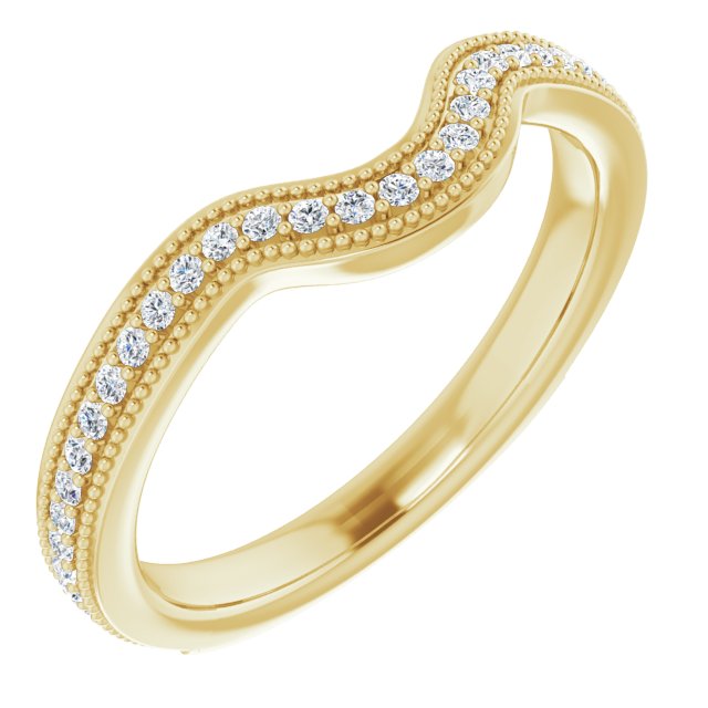 14k Yellow 1/5 Ctw Natural Diamond Band