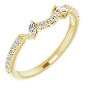 14k Yellow 1/5 Ctw Natural Diamond Matching Band