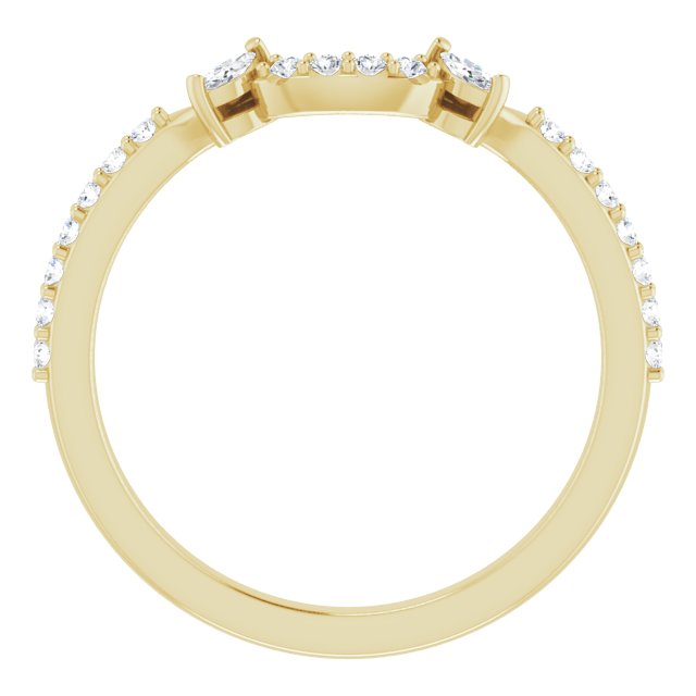 14k Yellow 1/5 Ctw Natural Diamond Matching Band