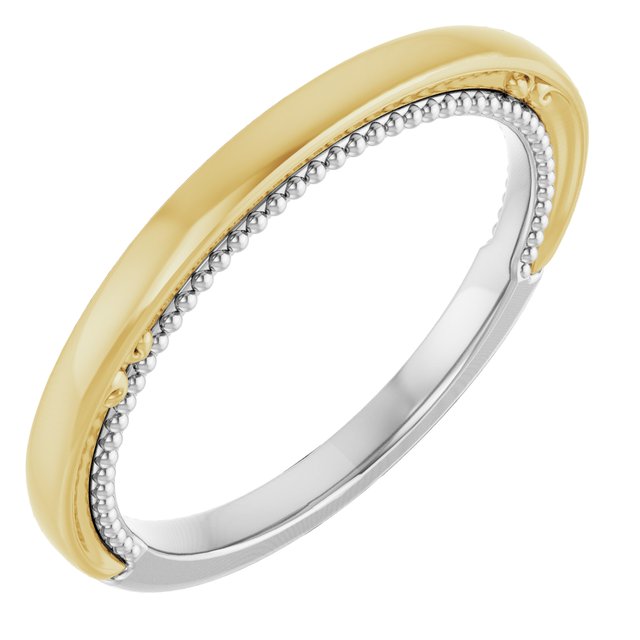 14k White & Yellow Band