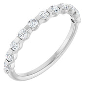 14k White 1/3 Ctw Natural Diamond Anniversary Band