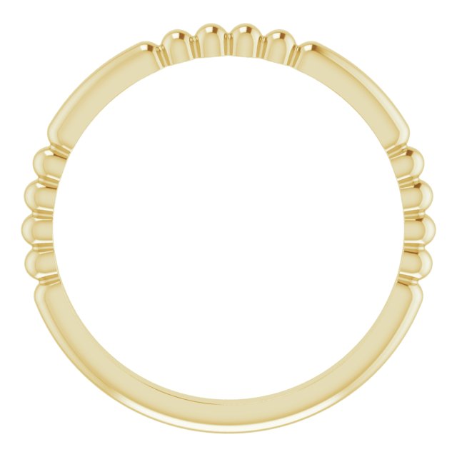 14k Yellow Stackable Bead Ring