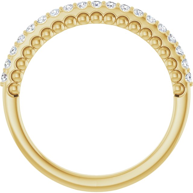 14k Yellow 1/5 Ctw Natural Diamond Band
