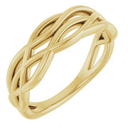 14k Yellow Criss-cross Ring