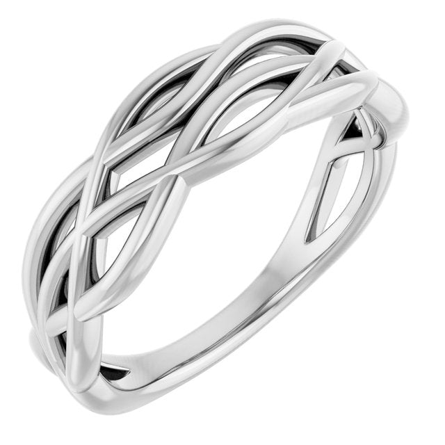 Sterling Silver Criss-cross Ring