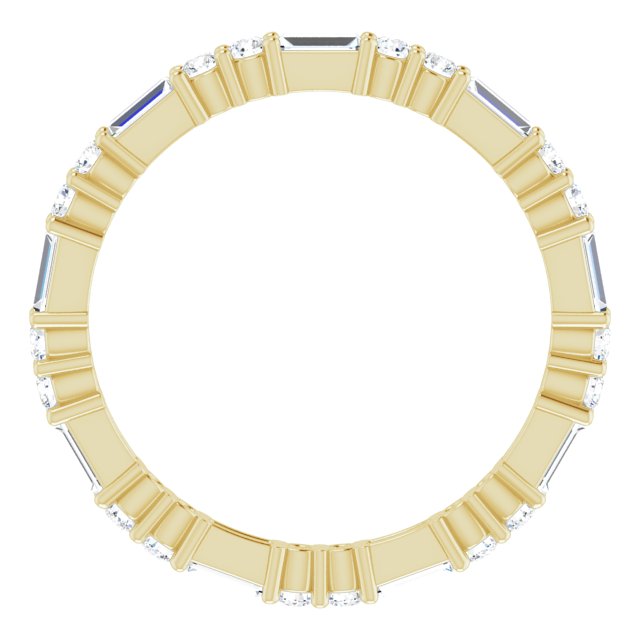 14k Yellow 3/4 Ctw Natural Diamond Eternity Band Size 6