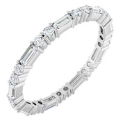 14k White 3/4 Ctw Natural Diamond Eternity Band Size 7
