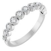 14k White 1/6 Ctw Natural Diamond Anniversary Band