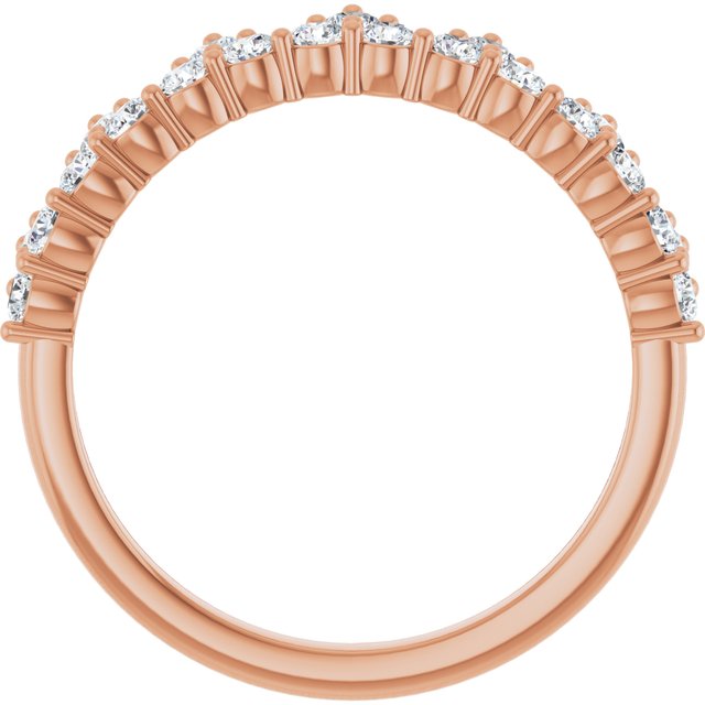 14K Rose 5/8 CTW Lab-Grown Diamond Stackable Ring