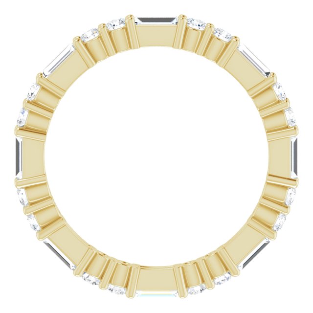 14k Yellow 5/8 Ctw Natural Diamond Eternity Band Size 4