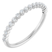 14k White 1/4 Ctw Natural Diamond Anniversary Band