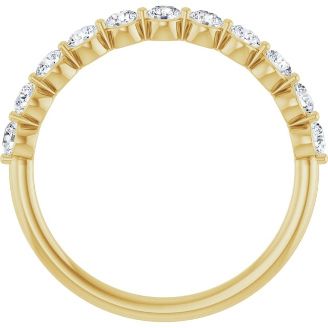 14k Yellow 5/8 Ctw Lab-grown Diamond Anniversary Band