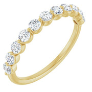 14k Yellow 5/8 Ctw Lab-grown Diamond Anniversary Band