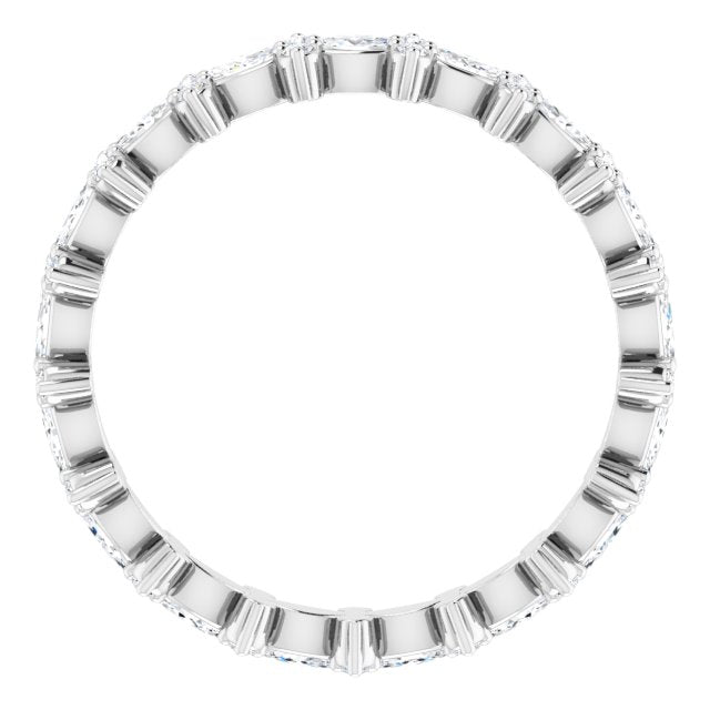 14k White 5/8 Ctw Natural Diamond Eternity Band Size 7