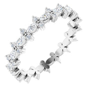 14k White 5/8 Ctw Natural Diamond Eternity Band Size 7