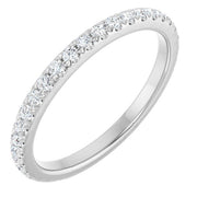 14k White 3/8 Ctw Natural Diamond Anniversary Band