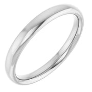 14k White Wedding Band