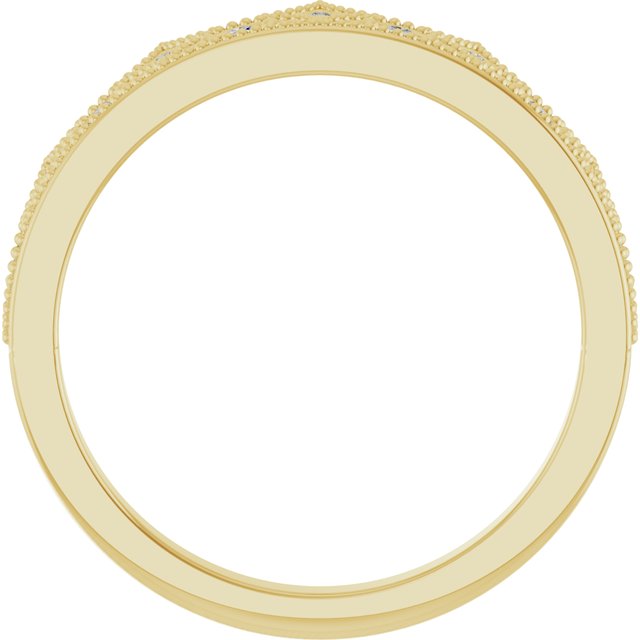 14k Yellow 1/10 Ctw Natural Diamond Crown Ring