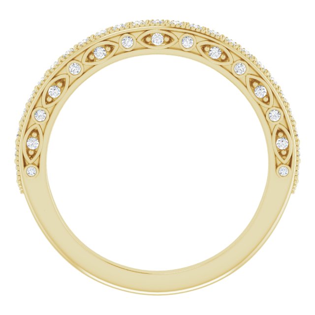 14k Yellow 1/3 Ctw Natural Diamond Matching Band