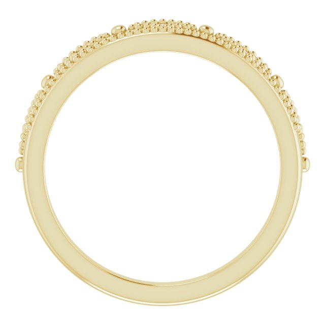 14k Yellow .04 Ctw Natural Diamond Crown Ring