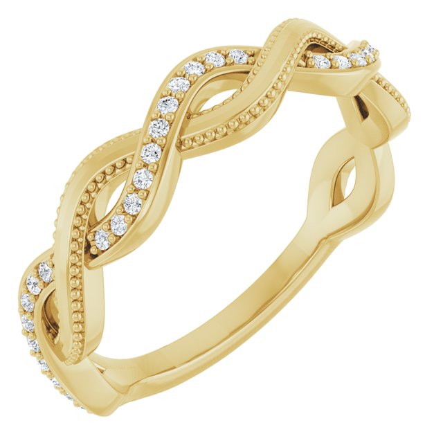 14k Yellow 1/8 Ctw Natural Diamond Anniversary Band