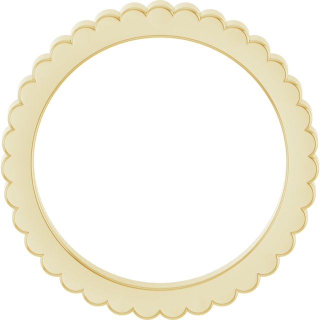 14k Yellow 2 Mm Grooved Band Size 4